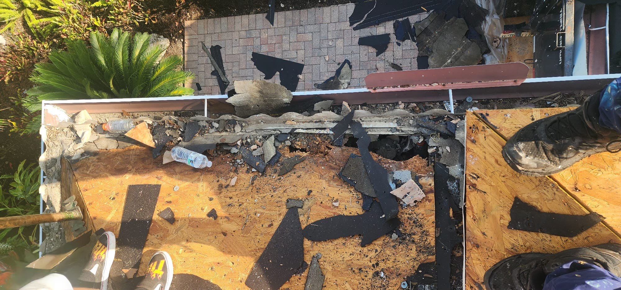 White membrane flat roof repair completed