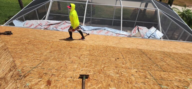 Corrugated metal roof residential installation