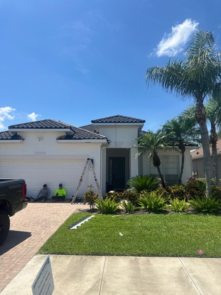 Gray shingle roof residential installation final
