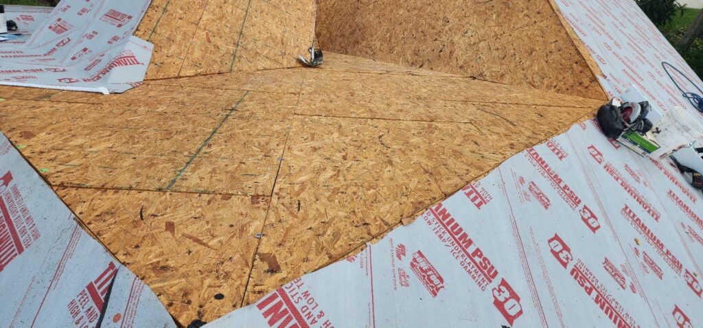 Brown shingle roof residential detailed final work